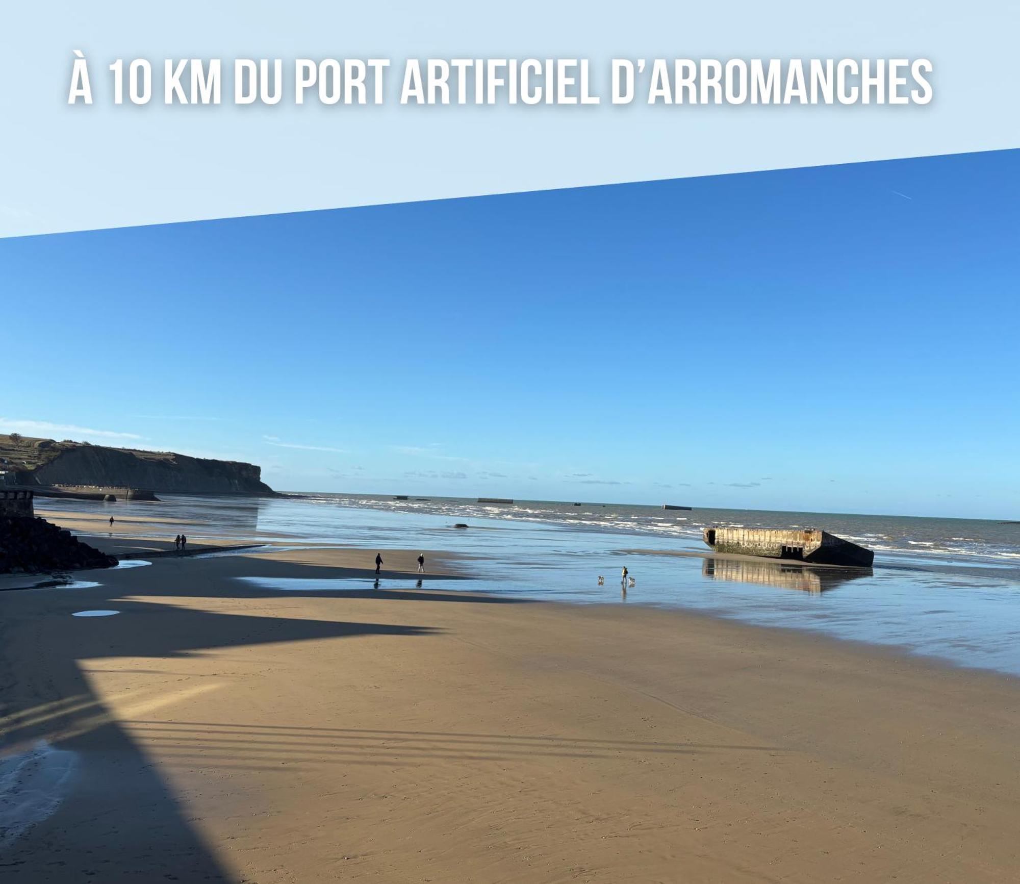Les Douves Duplex 5 Personnes Lumineux Avec Jardin Et Terrasse Amenagee , Vue Sur Chateau A 5Mn De La Mer, Proche Omaha Beach Et Bayeux Commes Exteriér fotografie